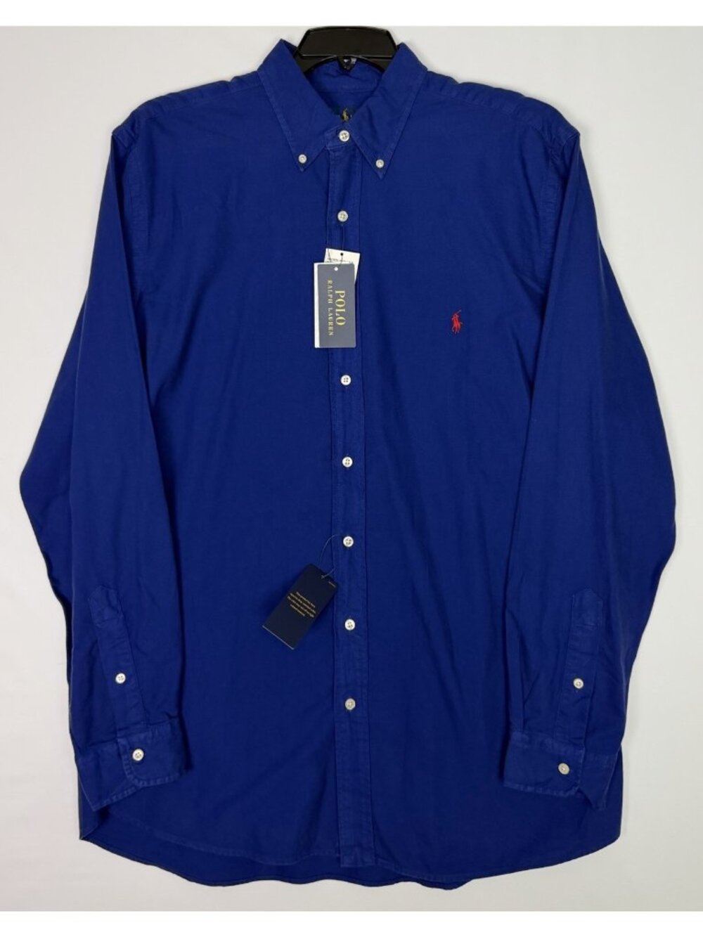 Ralph Lauren Garment Dyed Oxford Shirt Blue Big & Tall LT Large Tall Mens NEW